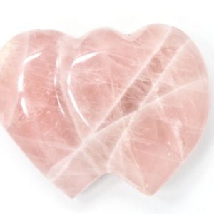 Rose Quartz Double Heart