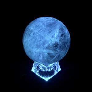 Glass Sphere Stand with Multicolored Light