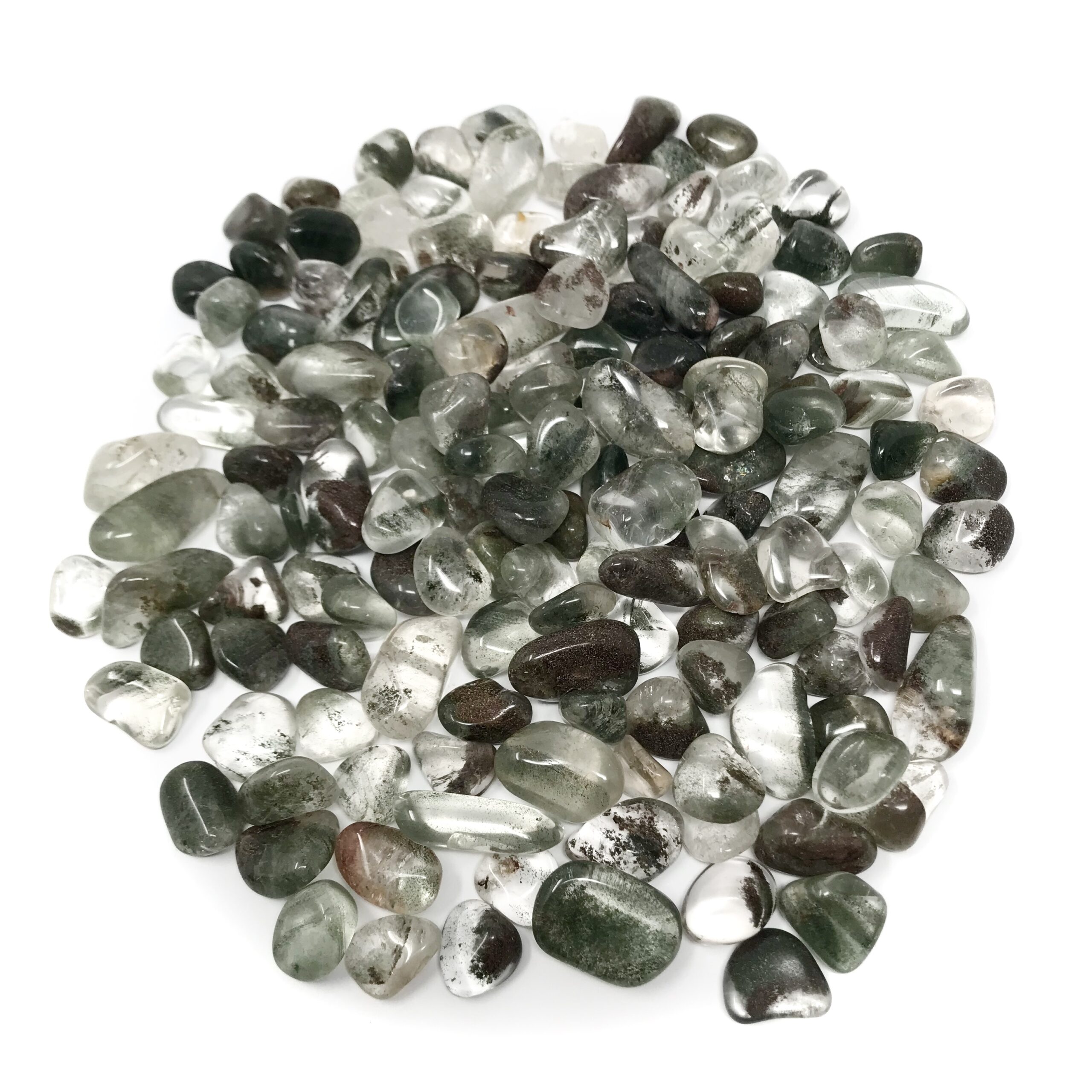 Chlorite Quartz (Lodolite) Tumble