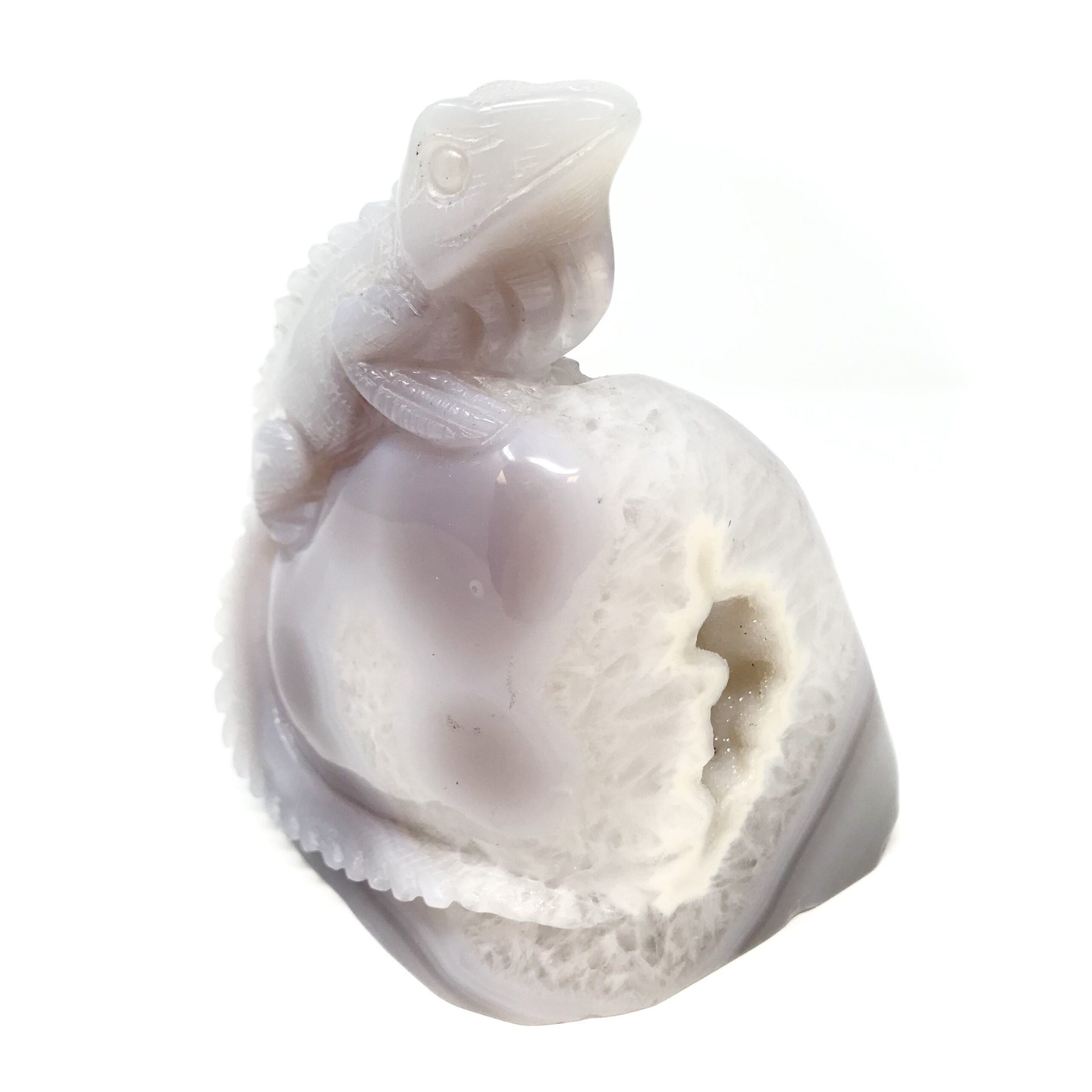 Agate Iguana Carving