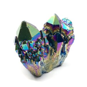 Titanium Aura Quartz Cluster